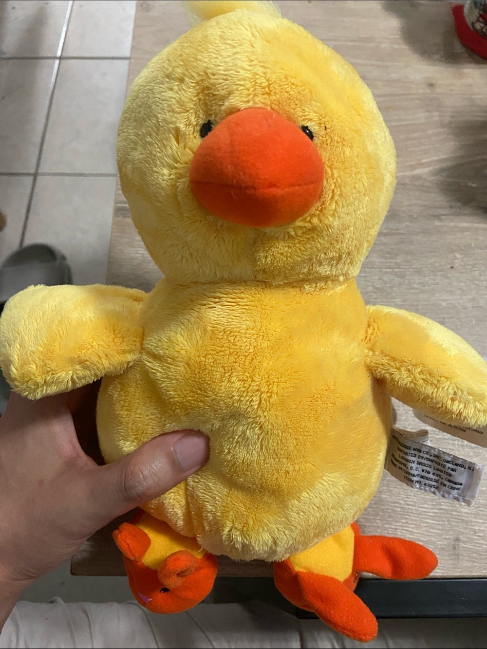 Vintage Y2K Animal Junction Yellow Bird Plush Toy